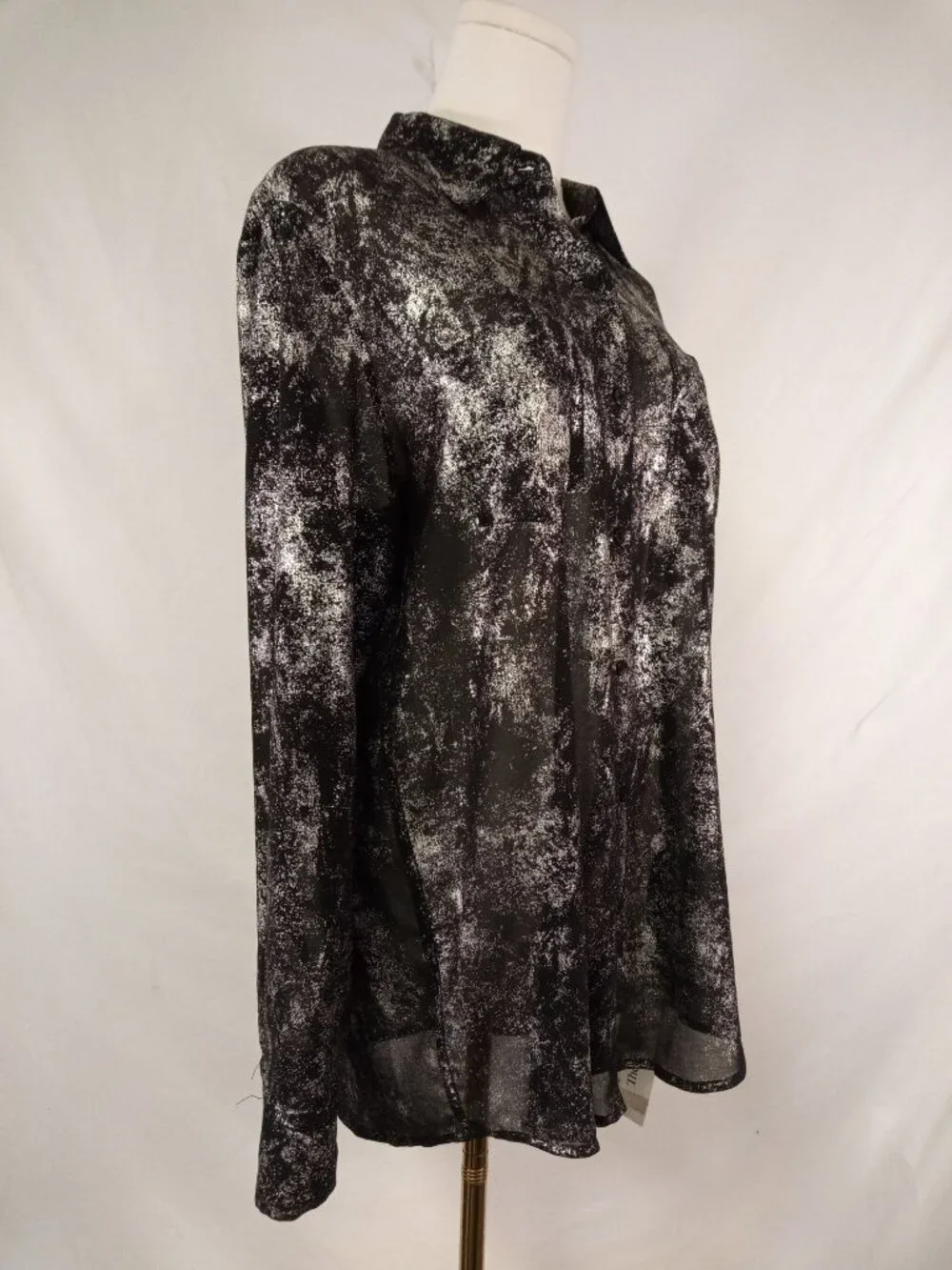 Michael Kors Women's Black/Silver Blouse Sz. M